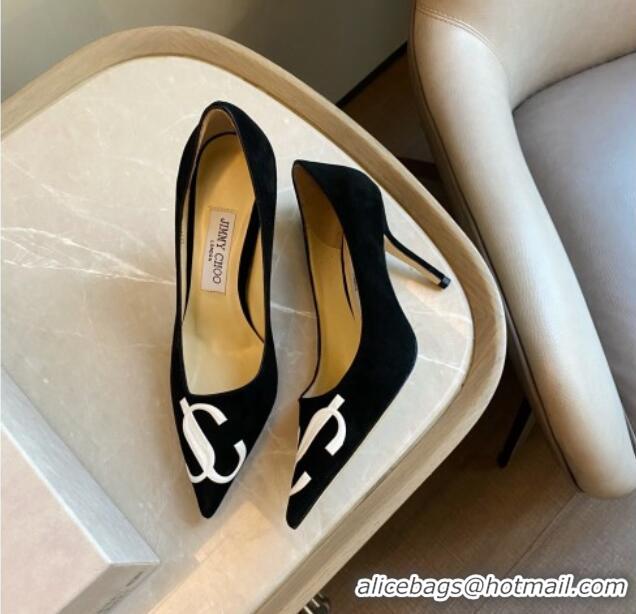 Unique Style Jimmy Choo JC Suede High Heel Pumps 8.5cm Black 2071172