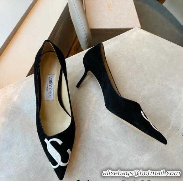 Purchase Jimmy Choo JC Suede Medium Heel Pumps 6.5cm Black 2071173