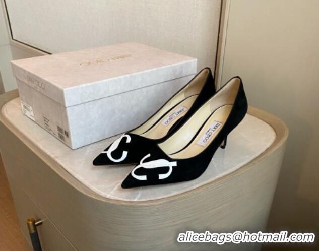 Purchase Jimmy Choo JC Suede Medium Heel Pumps 6.5cm Black 2071173