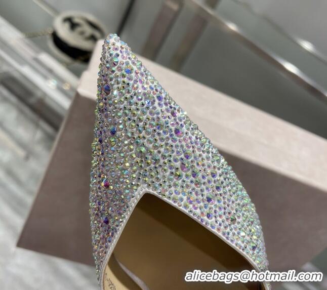 Good Looking Jimmy Choo Crystal Slingback Pumps 10cm Crystal 101058