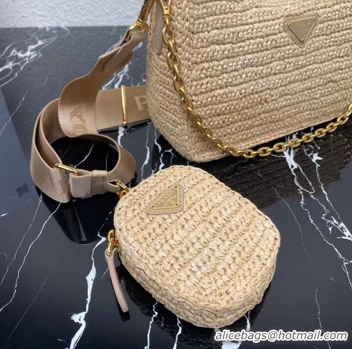 Good Product Prada Re-Edition 2005 raffia bag 1BH204 tan