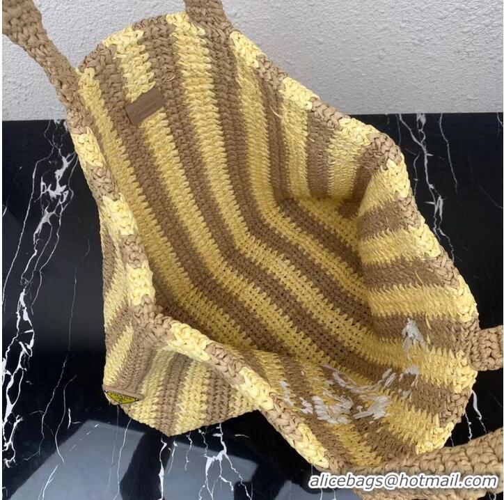 Good Product Prada Raffia tote bag 1NE229 yellow