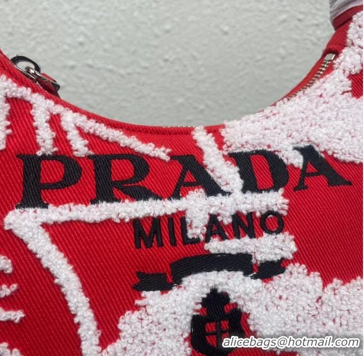 Reasonable Price Prada Re-Edition 2000 embroidered drill mini bag 1NE515 red