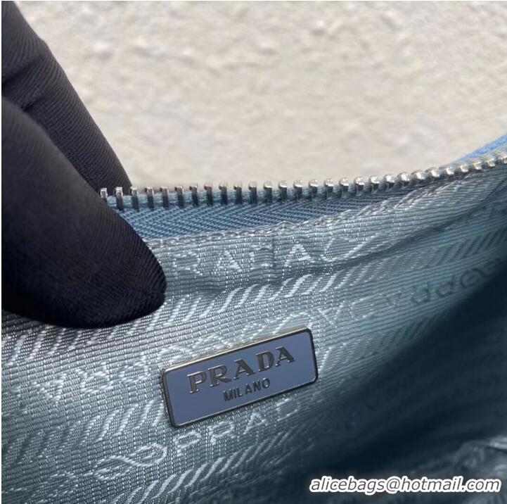 Top Quality Prada Re-Edition 2000 embroidered drill mini bag 1NE515 sky blue