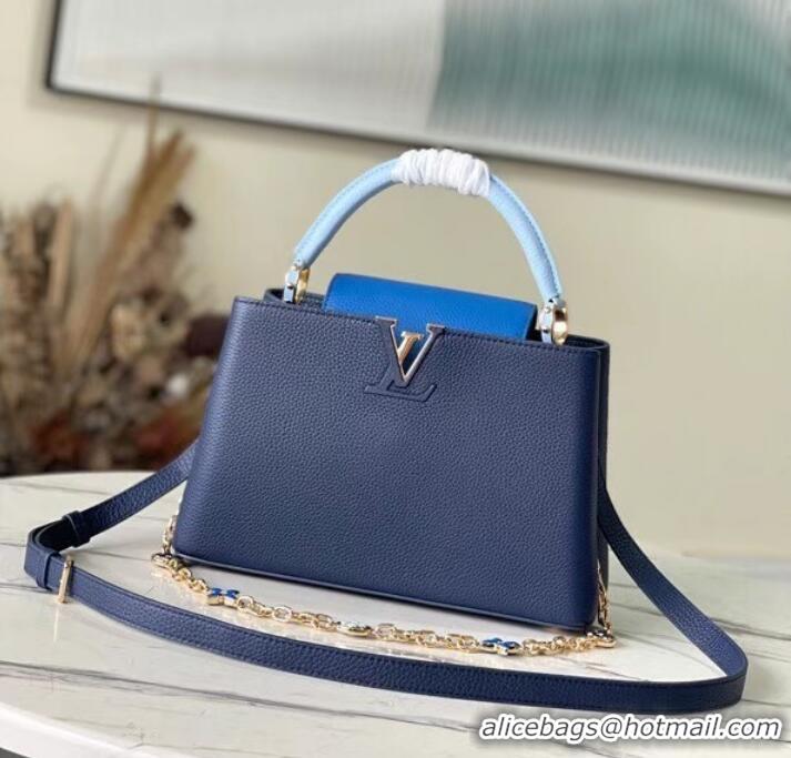 Classic Louis Vuitton CAPUCINES BB M48865 blue&sky blue