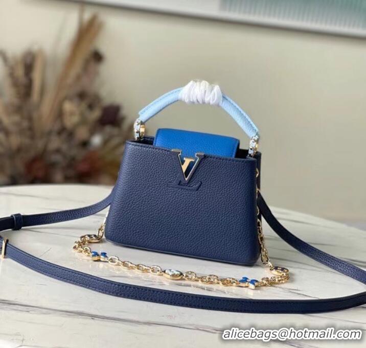 Good Product Louis Vuitton CAPUCINES MINI M20708 blue&sky blue