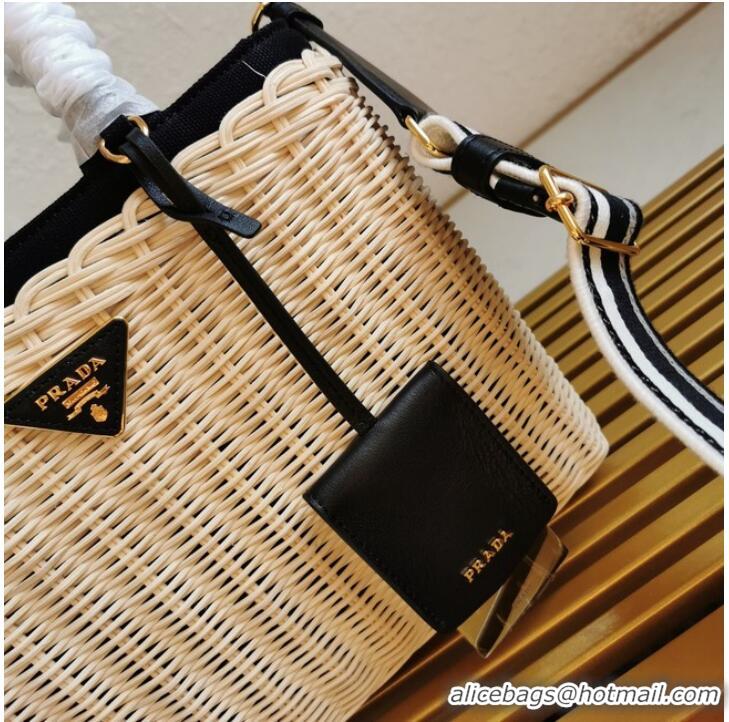 Trendy Design Prada Raffia tote bag 1BG835 tan