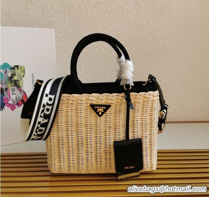 Trendy Design Prada Raffia tote bag 1BG835 tan