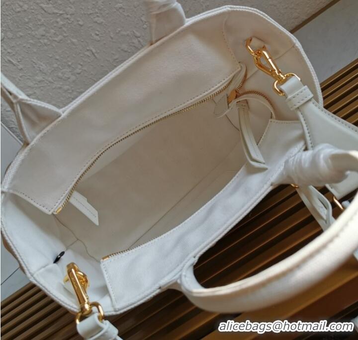 Good Quality Prada Raffia tote bag 1BG835 white