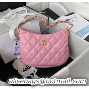 Promotional Chanel SMALL BAG Lambskin & Gold-Tone Metal AS3562 PINK