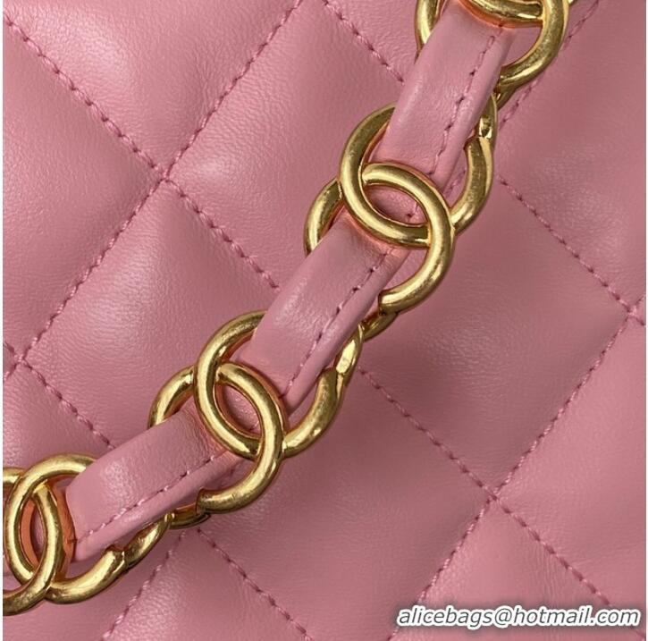 Promotional Chanel SMALL BAG Lambskin & Gold-Tone Metal AS3562 PINK