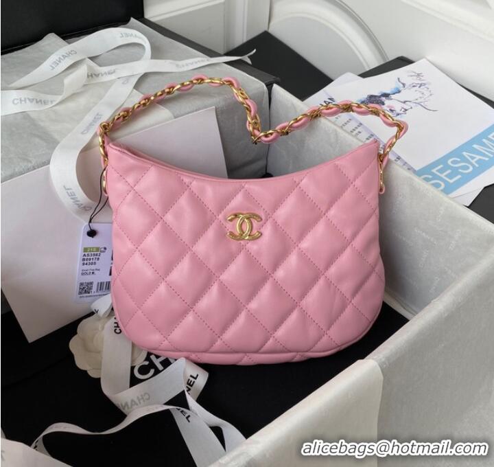 Promotional Chanel SMALL BAG Lambskin & Gold-Tone Metal AS3562 PINK