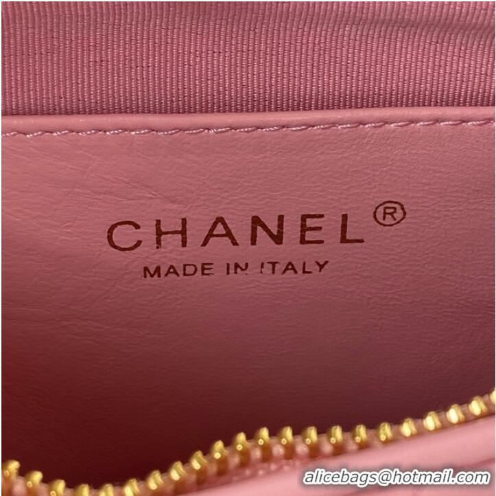 Promotional Chanel SMALL BAG Lambskin & Gold-Tone Metal AS3562 PINK