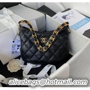 Buy Cheapest Chanel SMALL BAG Lambskin & Gold-Tone Metal AS3562 BLACK