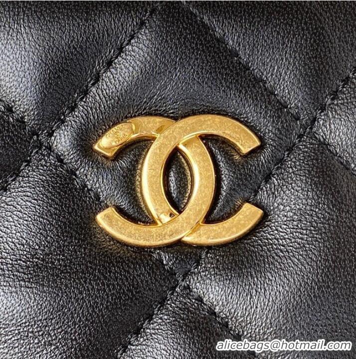 Buy Cheapest Chanel SMALL BAG Lambskin & Gold-Tone Metal AS3562 BLACK