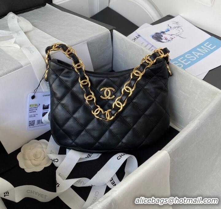 Buy Cheapest Chanel SMALL BAG Lambskin & Gold-Tone Metal AS3562 BLACK