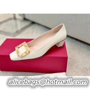 Good Product Roger Vivier Leather pumps 4cm White 072214