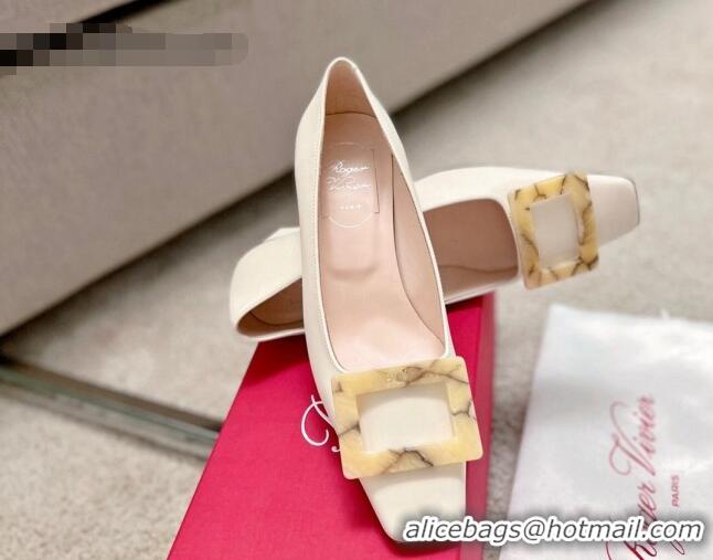 Good Product Roger Vivier Leather pumps 4cm White 072214