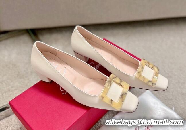 Good Product Roger Vivier Leather pumps 4cm White 072214