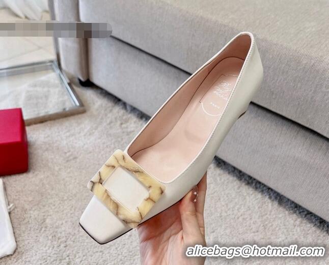 Good Product Roger Vivier Leather pumps 4cm White 072214