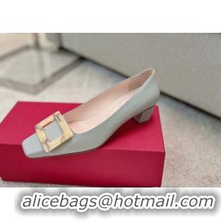 Trendy Design Roger Vivier Leather pumps 4cm Grey 072215