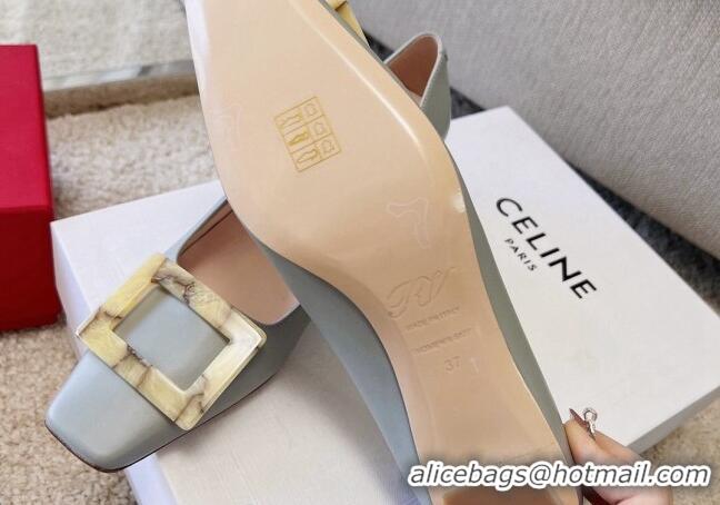 Trendy Design Roger Vivier Leather pumps 4cm Grey 072215