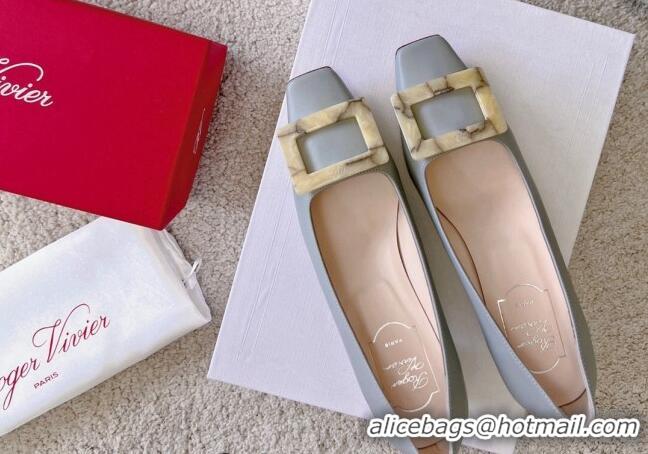 Trendy Design Roger Vivier Leather pumps 4cm Grey 072215