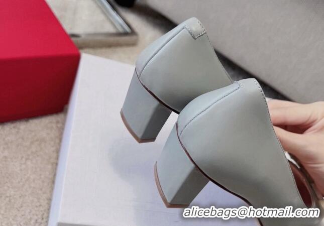 Trendy Design Roger Vivier Leather pumps 4cm Grey 072215