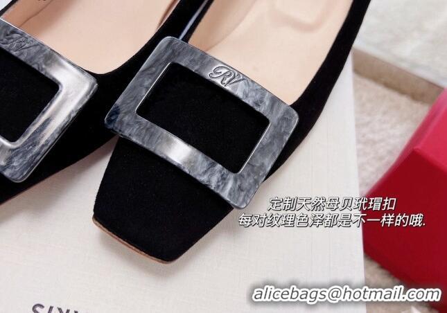 Hot Style Roger Vivier Suede pumps 4cm Black 072218