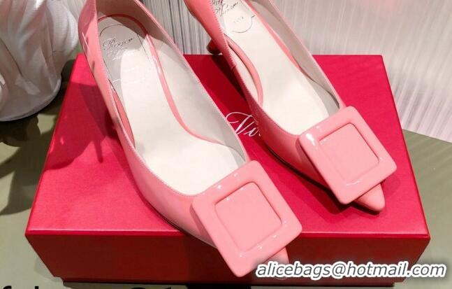 Grade Roger Vivier Patent Leather 8.5 cm Pumps Pink 081088