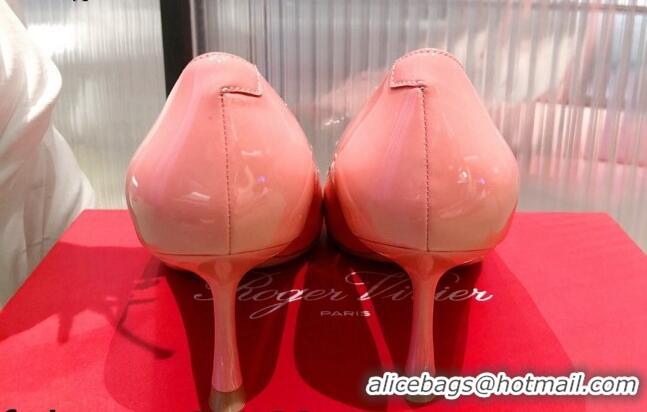 Grade Roger Vivier Patent Leather 8.5 cm Pumps Pink 081088