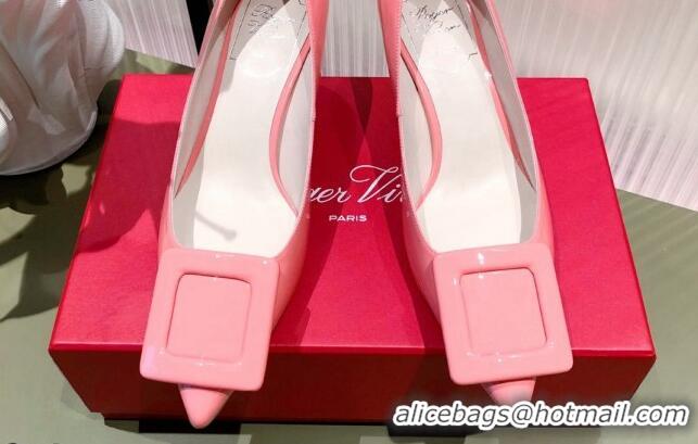 Grade Roger Vivier Patent Leather 8.5 cm Pumps Pink 081088