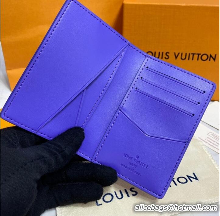 Famous Brand Louis Vuitton POCKET ORGANIZER M81541 Purple