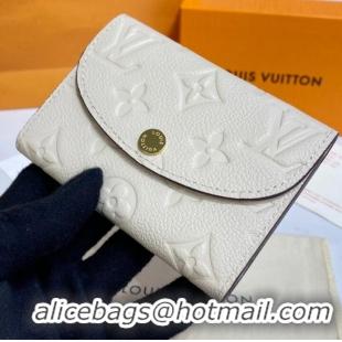 Famous Brand Louis Vuitton ROSALIE COIN PURSE M81520 white