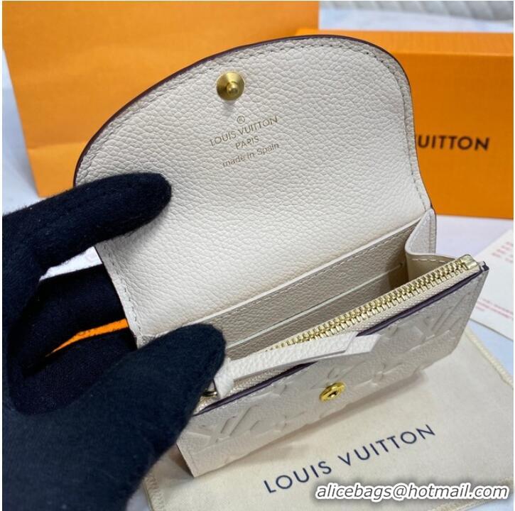 Famous Brand Louis Vuitton ROSALIE COIN PURSE M81520 white