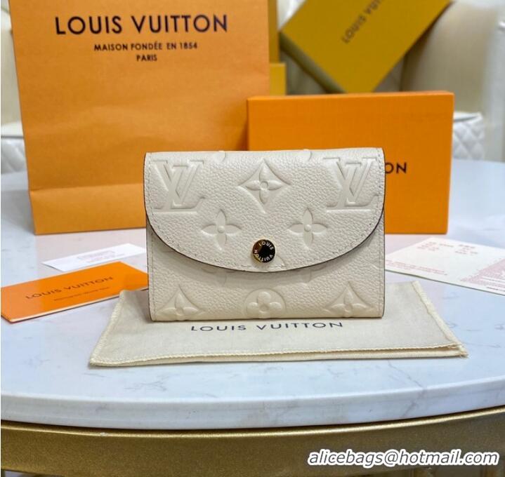 Famous Brand Louis Vuitton ROSALIE COIN PURSE M81520 white