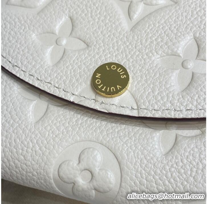 Famous Brand Louis Vuitton ROSALIE COIN PURSE M81520 white