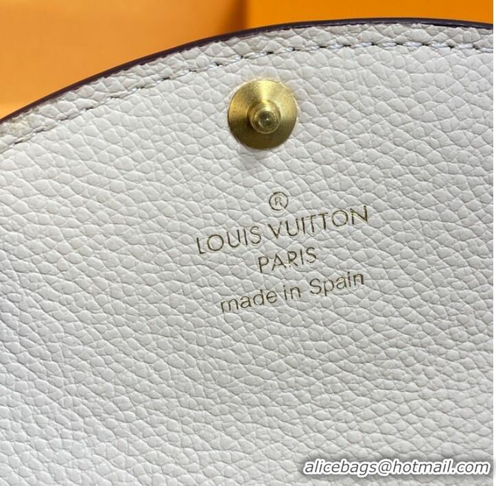 Famous Brand Louis Vuitton ROSALIE COIN PURSE M81520 white