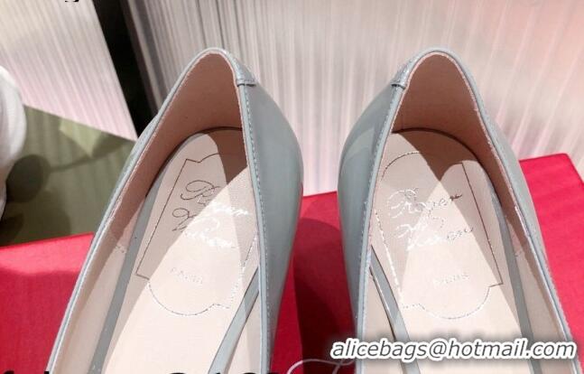 Sumptuous Roger Vivier Patent Leather 8.5 cm Pumps Grey 081092