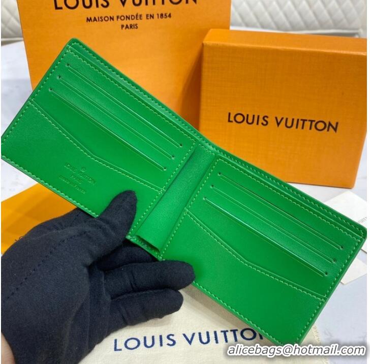 Pretty Style Louis Vuitton SLENDER WALLET M81547 green