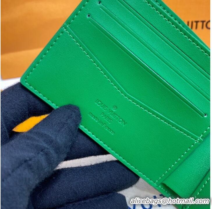 Pretty Style Louis Vuitton SLENDER WALLET M81547 green