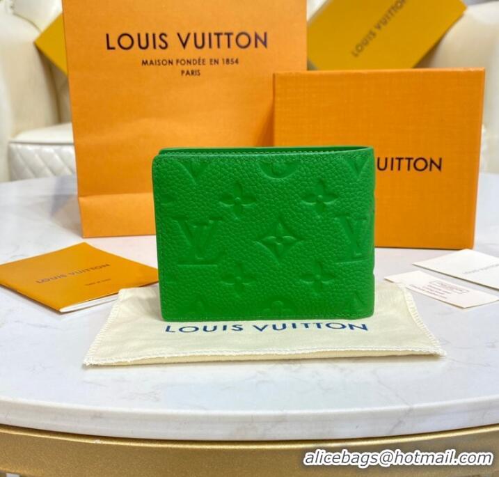 Pretty Style Louis Vuitton SLENDER WALLET M81547 green