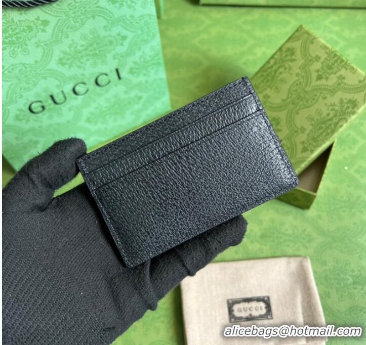 Buy Cheapest Gucci Card case 657588 black&black-toned hardware