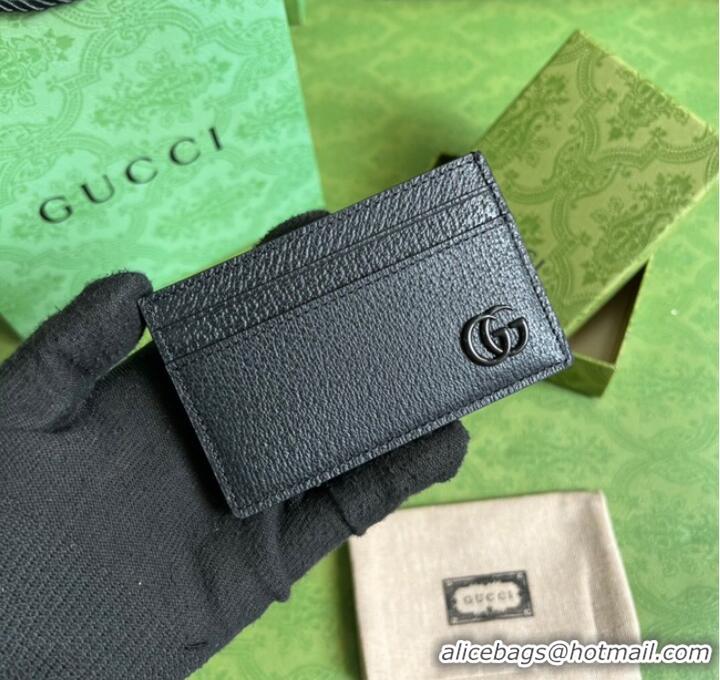 Buy Cheapest Gucci Card case 657588 black&black-toned hardware