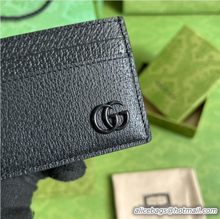 Buy Cheapest Gucci Card case 657588 black&black-toned hardware