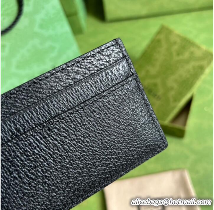 Buy Cheapest Gucci Card case 657588 black&black-toned hardware