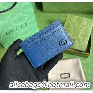 Unique Style Gucci GG Marmont card case 657588 blue