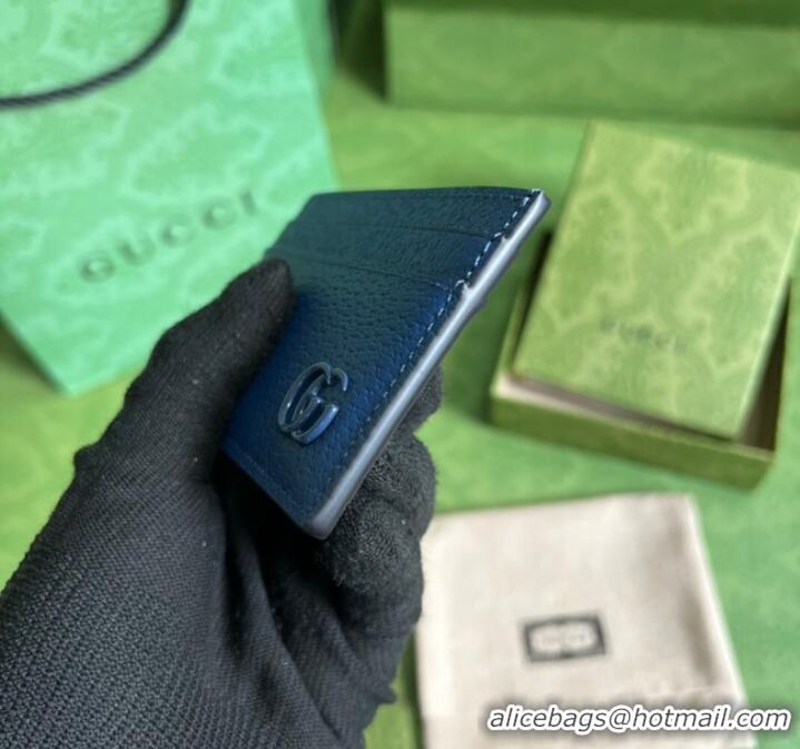 Unique Style Gucci GG Marmont card case 657588 blue