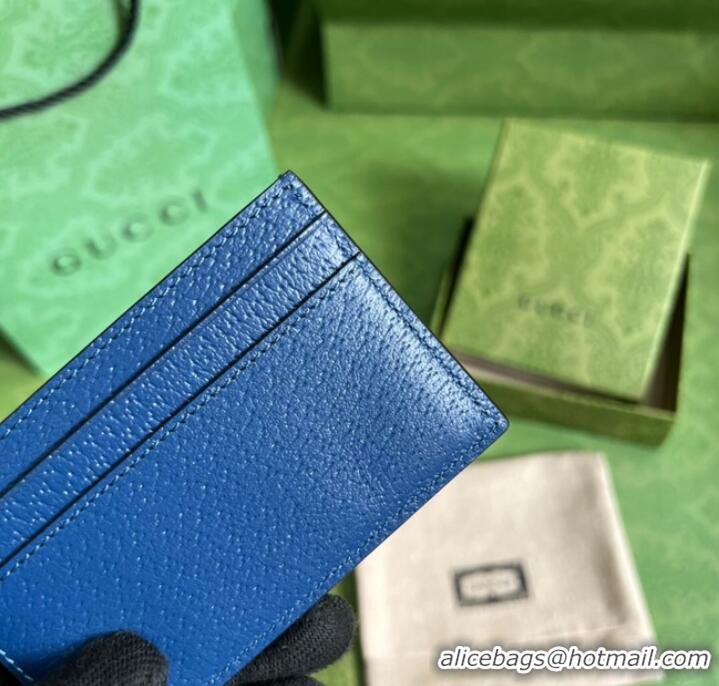 Unique Style Gucci GG Marmont card case 657588 blue