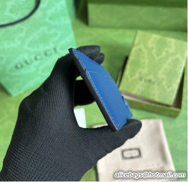 Unique Style Gucci GG Marmont card case 657588 blue